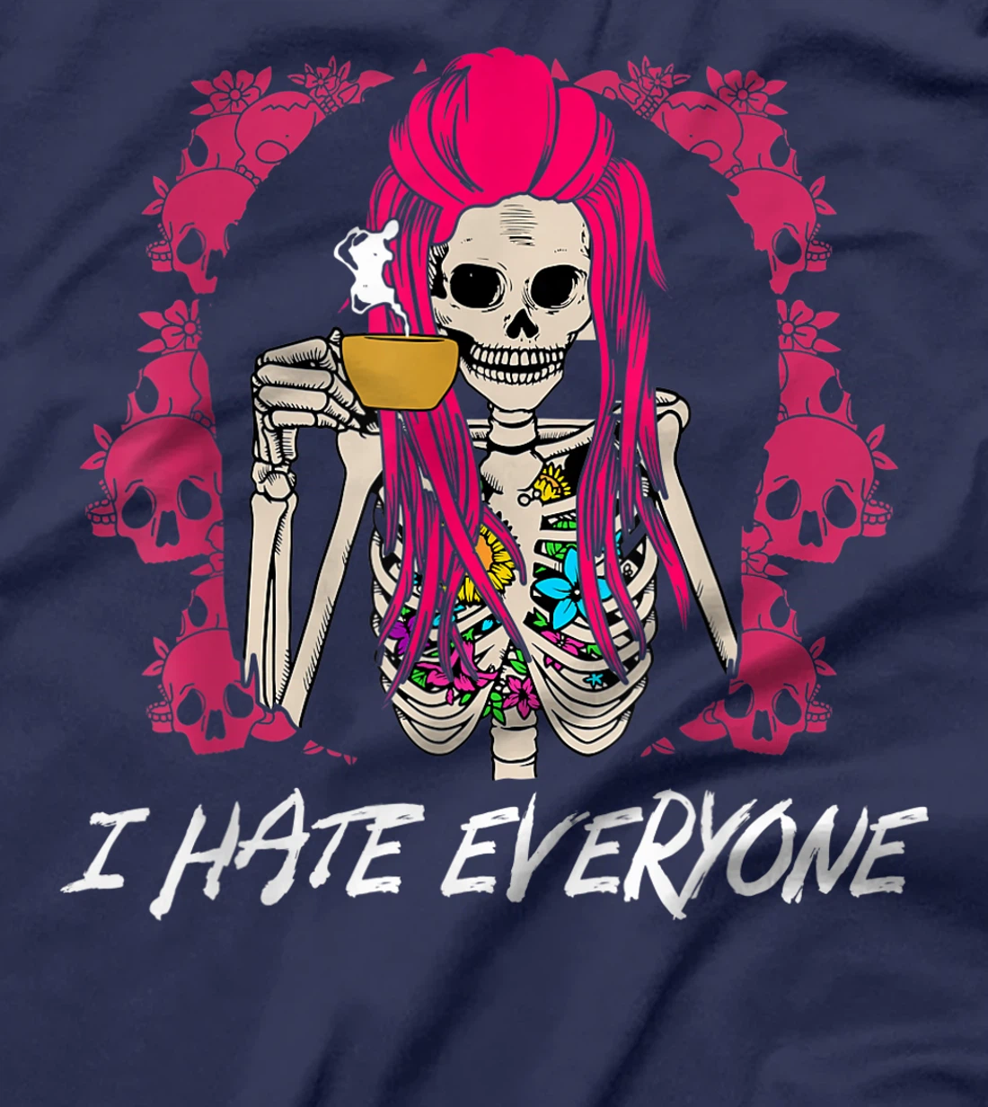 I Don't Like Everyone Sarcastic Funny Sarcasm Introvert T-Shirt, Women T-Shirt