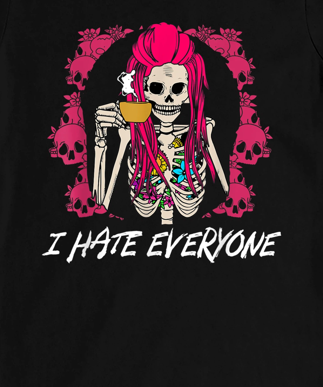 I Don't Like Everyone Sarcastic Funny Sarcasm Introvert T-Shirt, Women T-Shirt