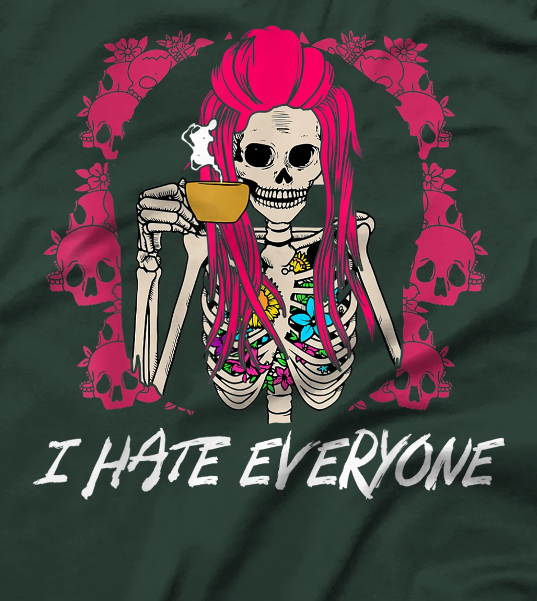 I Don't Like Everyone Sarcastic Funny Sarcasm Introvert T-Shirt, Women T-Shirt