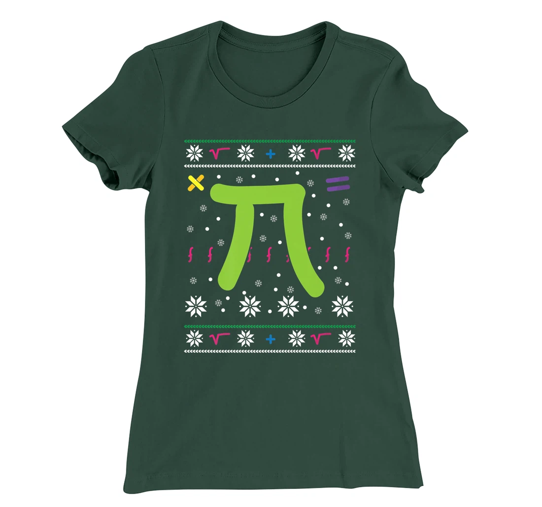Pi Number - Christmas Math Lover Holiday Season Math Number T-Shirt, Women T-Shirt