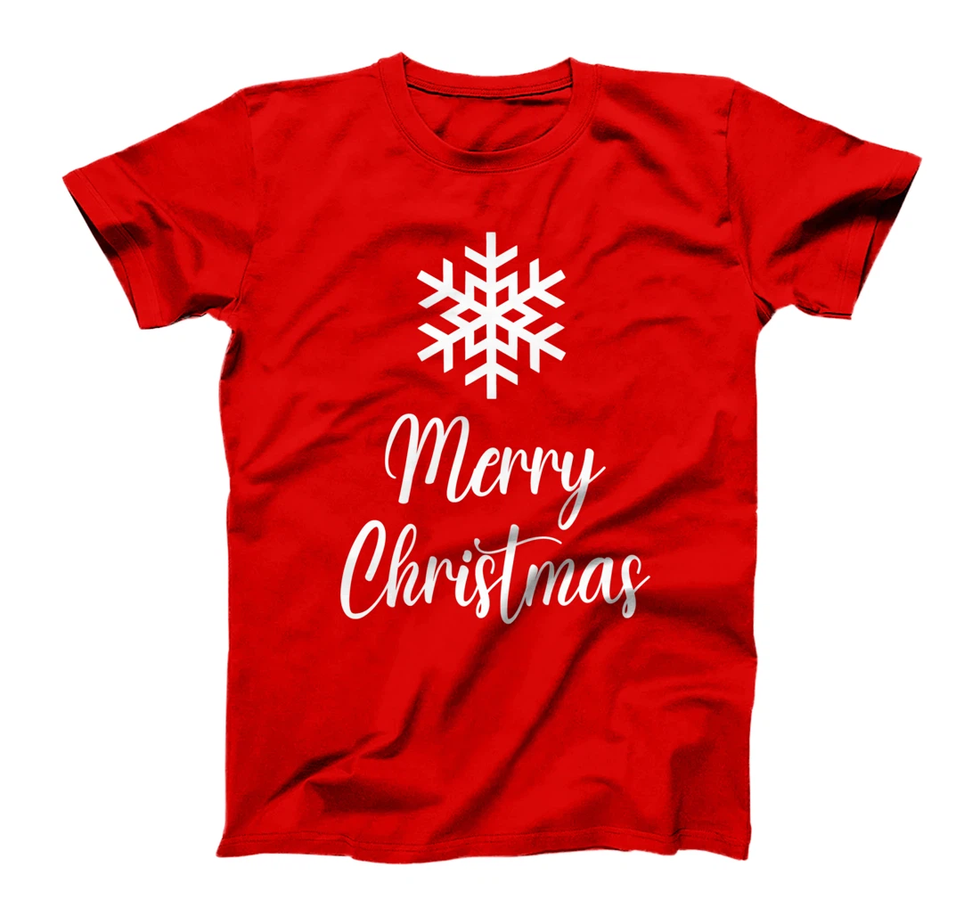 Merry Christmas - Snowflake Artwork T-Shirt