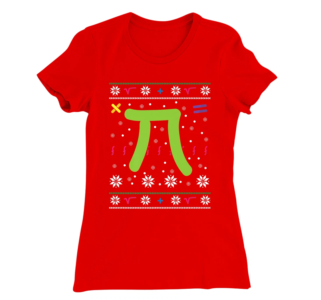 Pi Number - Christmas Math Lover Holiday Season Math Number T-Shirt, Women T-Shirt