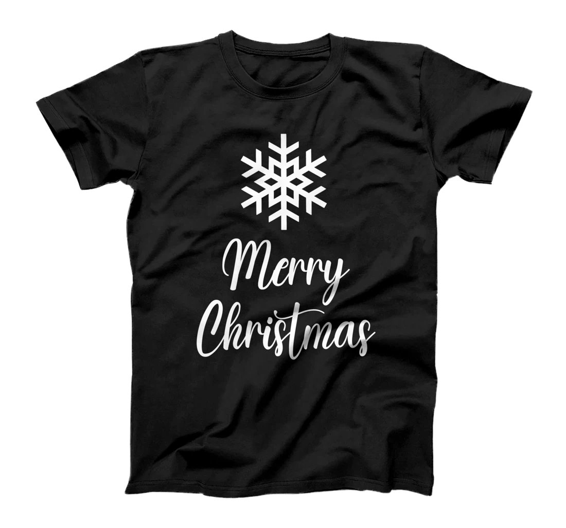 Merry Christmas - Snowflake Artwork T-Shirt