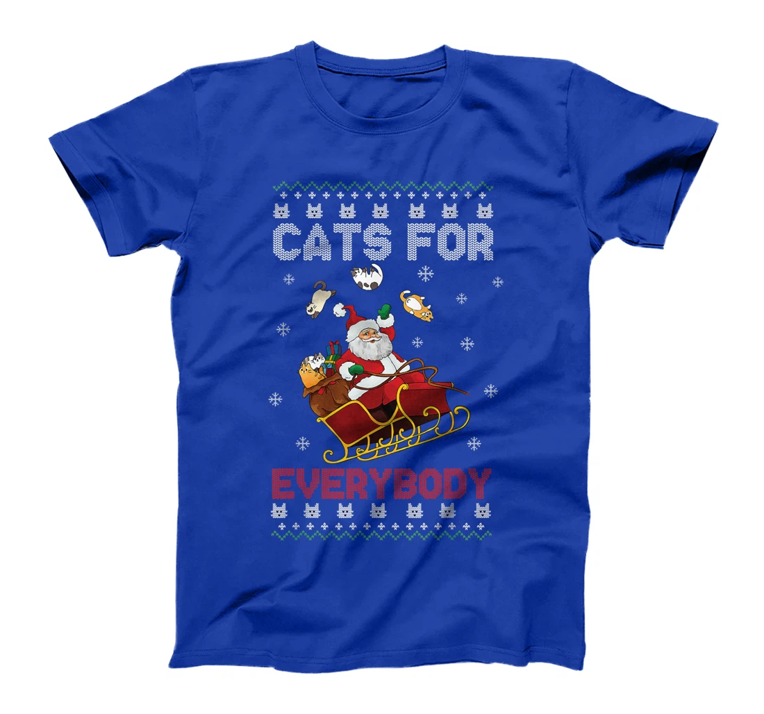 Cats For Everybody Christmas Cute Cat Lover Ugly Sweater T-Shirt