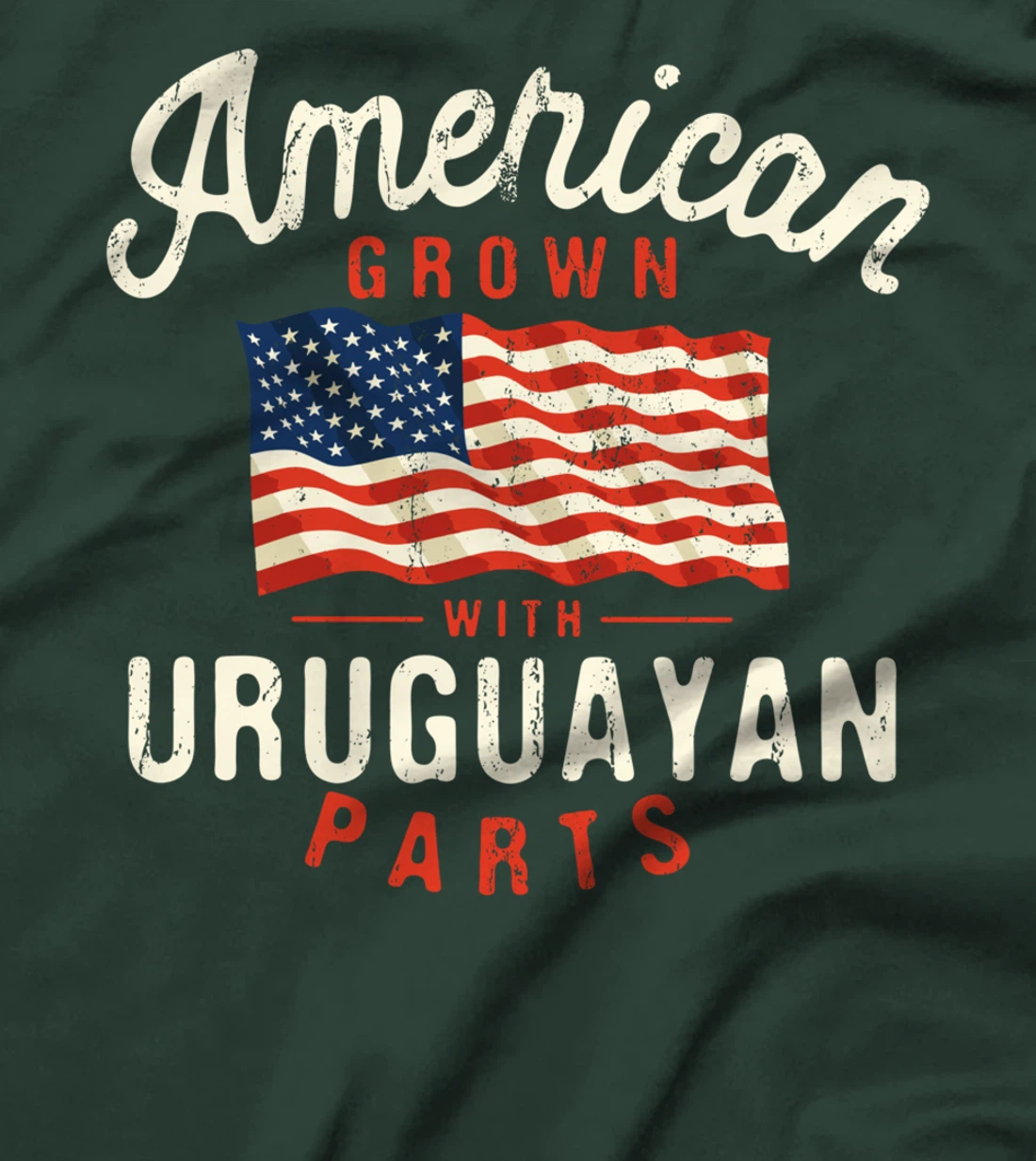 American Grown with Uruguayan Parts Patriotic Nationality T-Shirt
