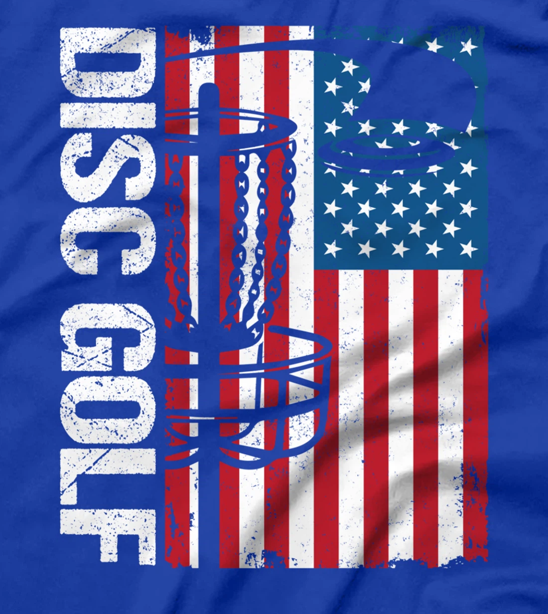Disc Golf USA Flag Outdoor Sport Frisbee Disc Golf Player T-Shirt