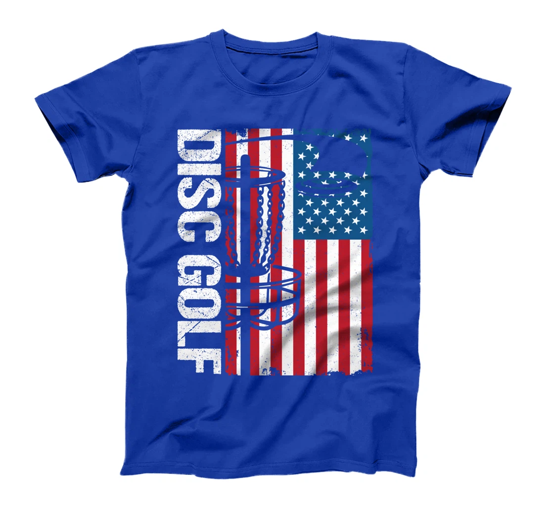 Disc Golf USA Flag Outdoor Sport Frisbee Disc Golf Player T-Shirt