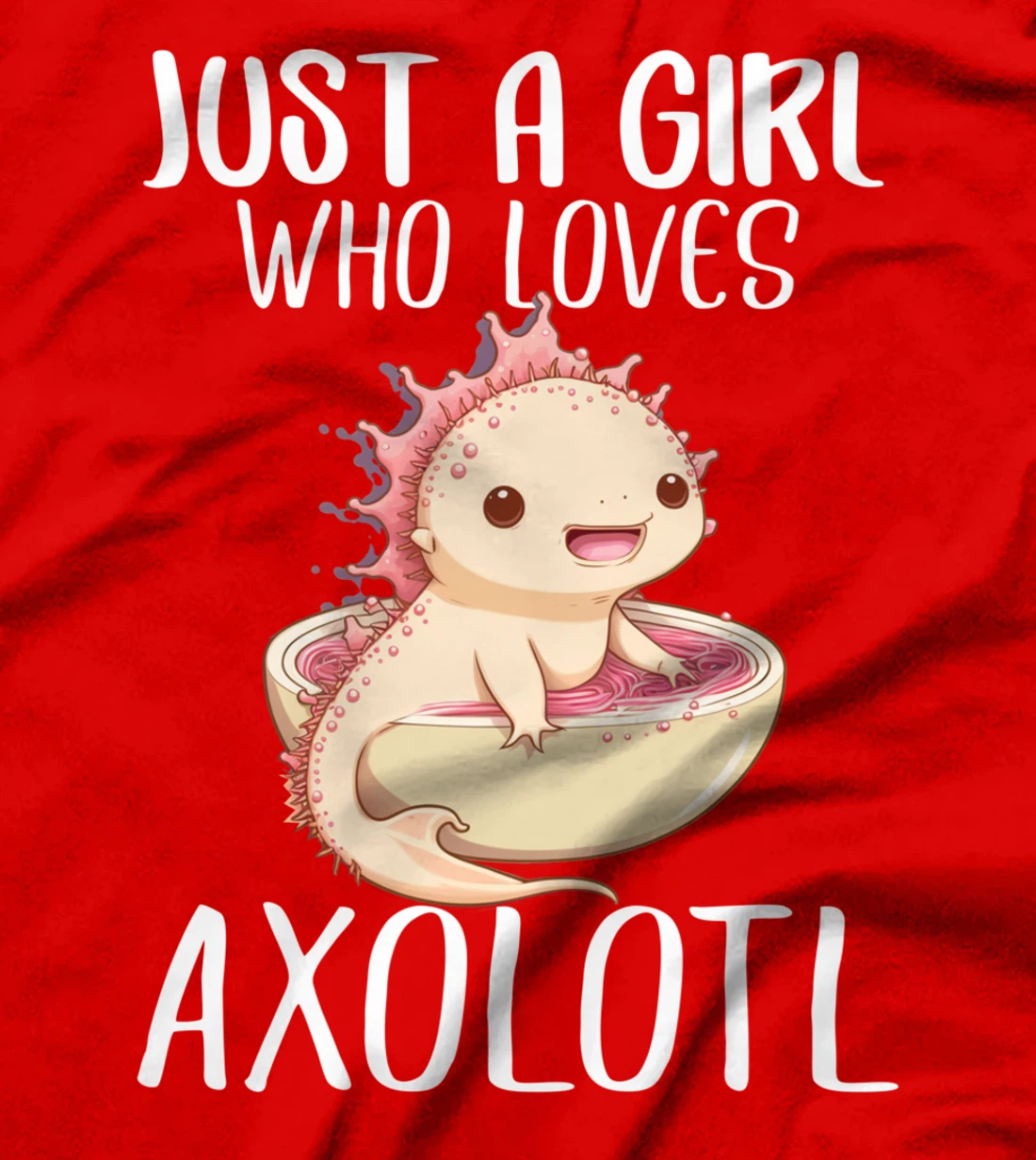 Girl Who Loves Axolotl Anime Kawaii Gifts for Teen Girls Boy T-Shirt