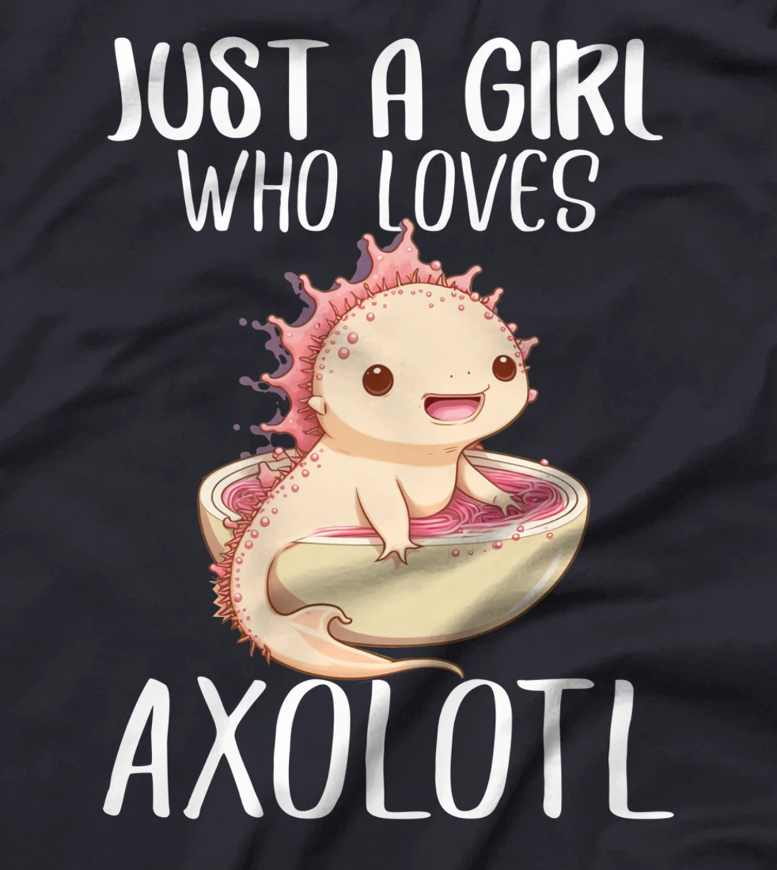 Girl Who Loves Axolotl Anime Kawaii Gifts for Teen Girls Boy T-Shirt