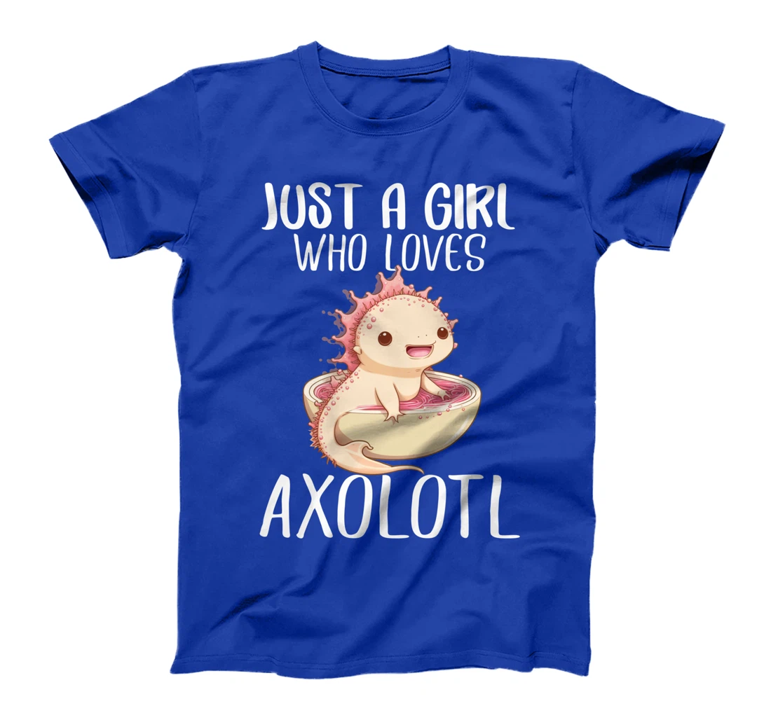Girl Who Loves Axolotl Anime Kawaii Gifts for Teen Girls Boy T-Shirt