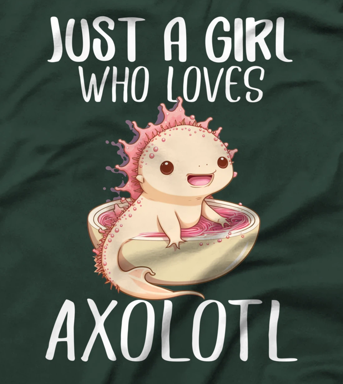 Girl Who Loves Axolotl Anime Kawaii Gifts for Teen Girls Boy T-Shirt
