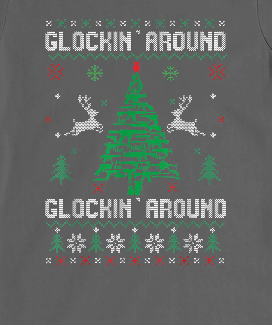 Funny Guns Ugly Chrismas Sweaters for Gun Lovers Men Women T-Shirt, Women T-Shirt