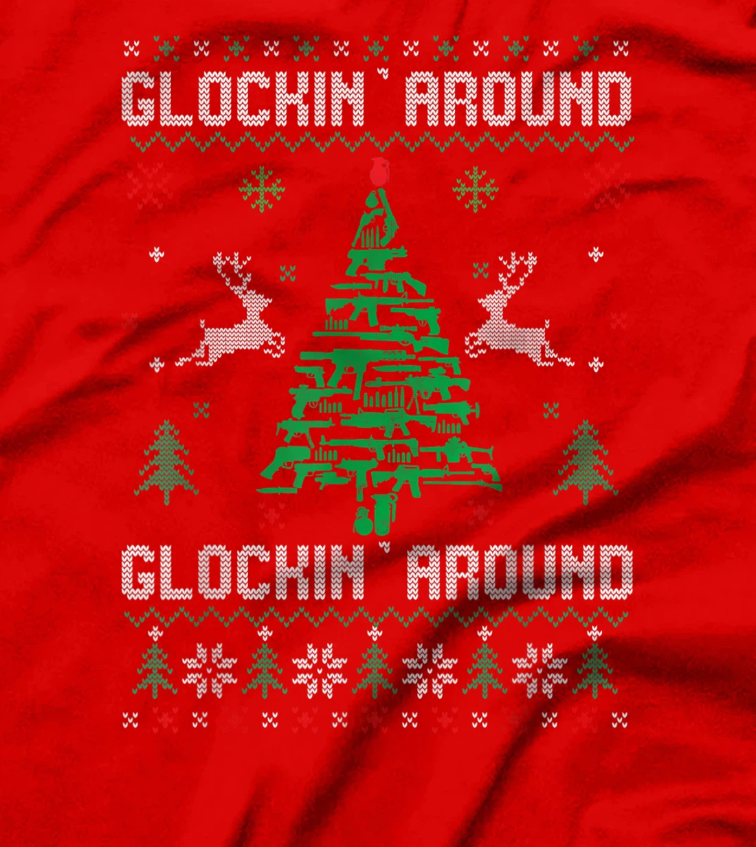 Funny Guns Ugly Chrismas Sweaters for Gun Lovers Men Women T-Shirt, Women T-Shirt