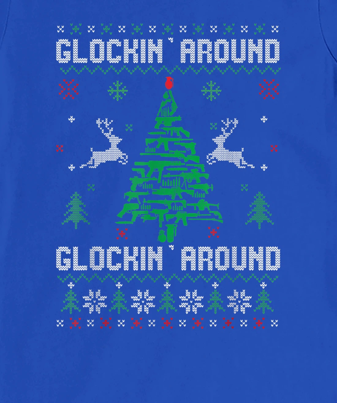 Funny Guns Ugly Chrismas Sweaters for Gun Lovers Men Women T-Shirt, Women T-Shirt