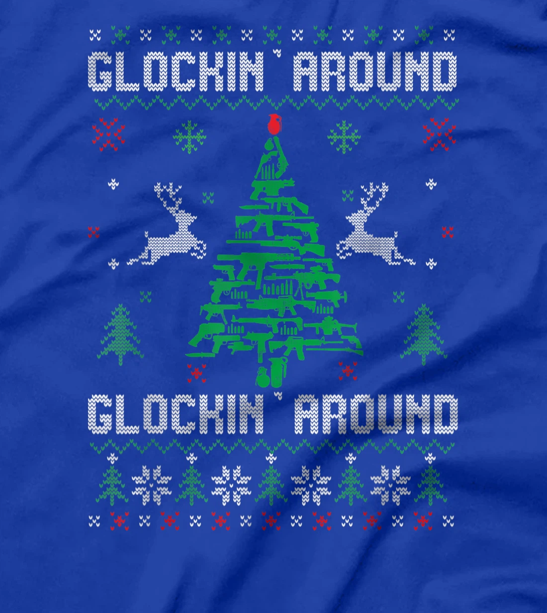 Funny Guns Ugly Chrismas Sweaters for Gun Lovers Men Women T-Shirt, Women T-Shirt