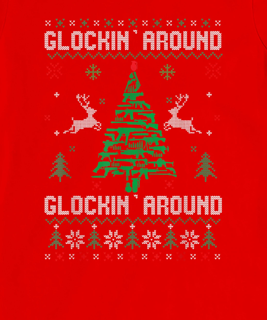 Funny Guns Ugly Chrismas Sweaters for Gun Lovers Men Women T-Shirt, Women T-Shirt