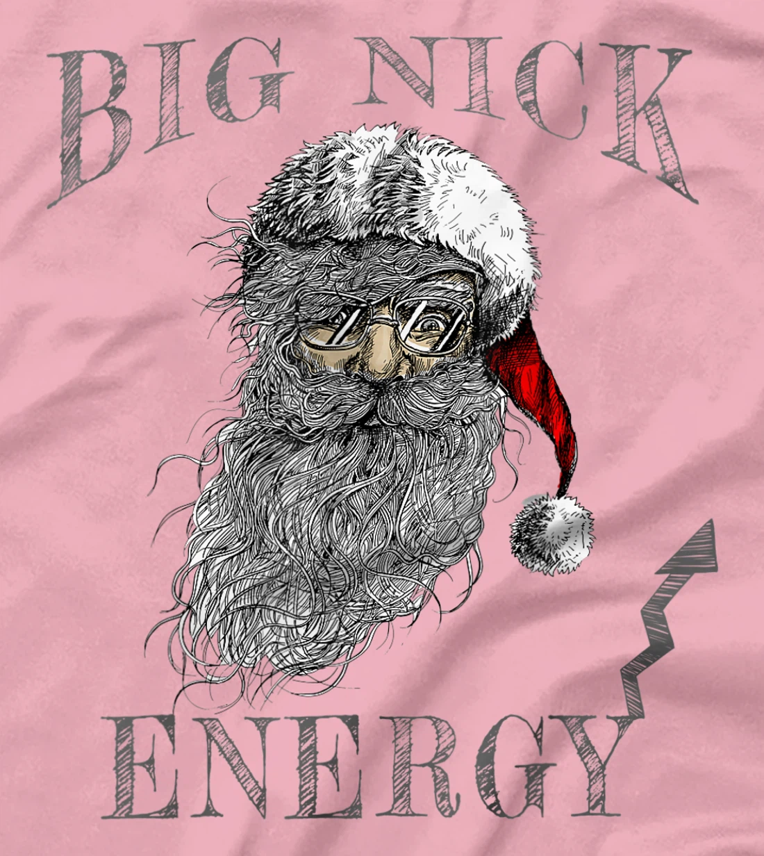 Funny Big Nick Energy Christmas Santa Family Matching Pajama T-Shirt, Women T-Shirt