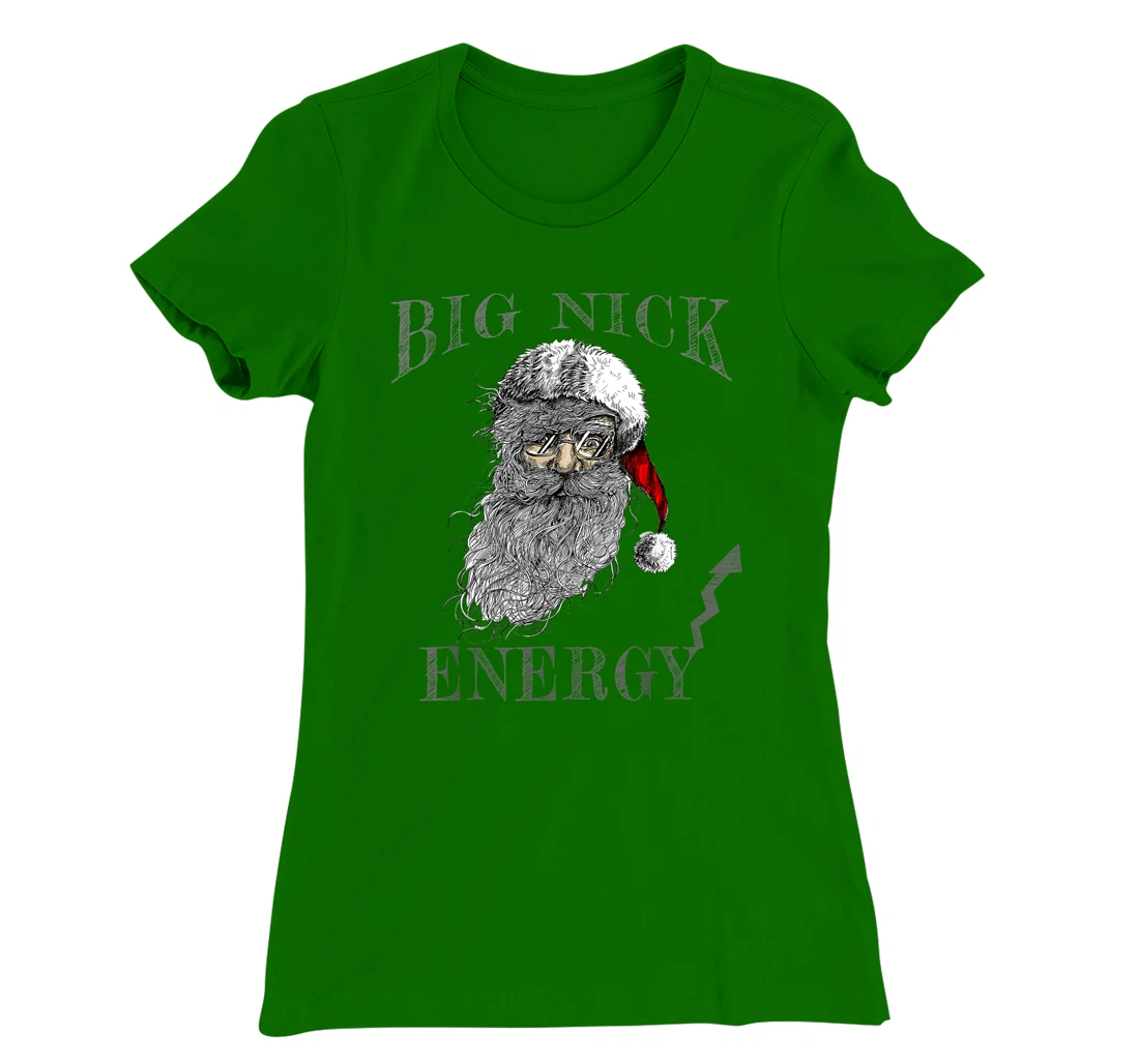 Funny Big Nick Energy Christmas Santa Family Matching Pajama T-Shirt, Women T-Shirt