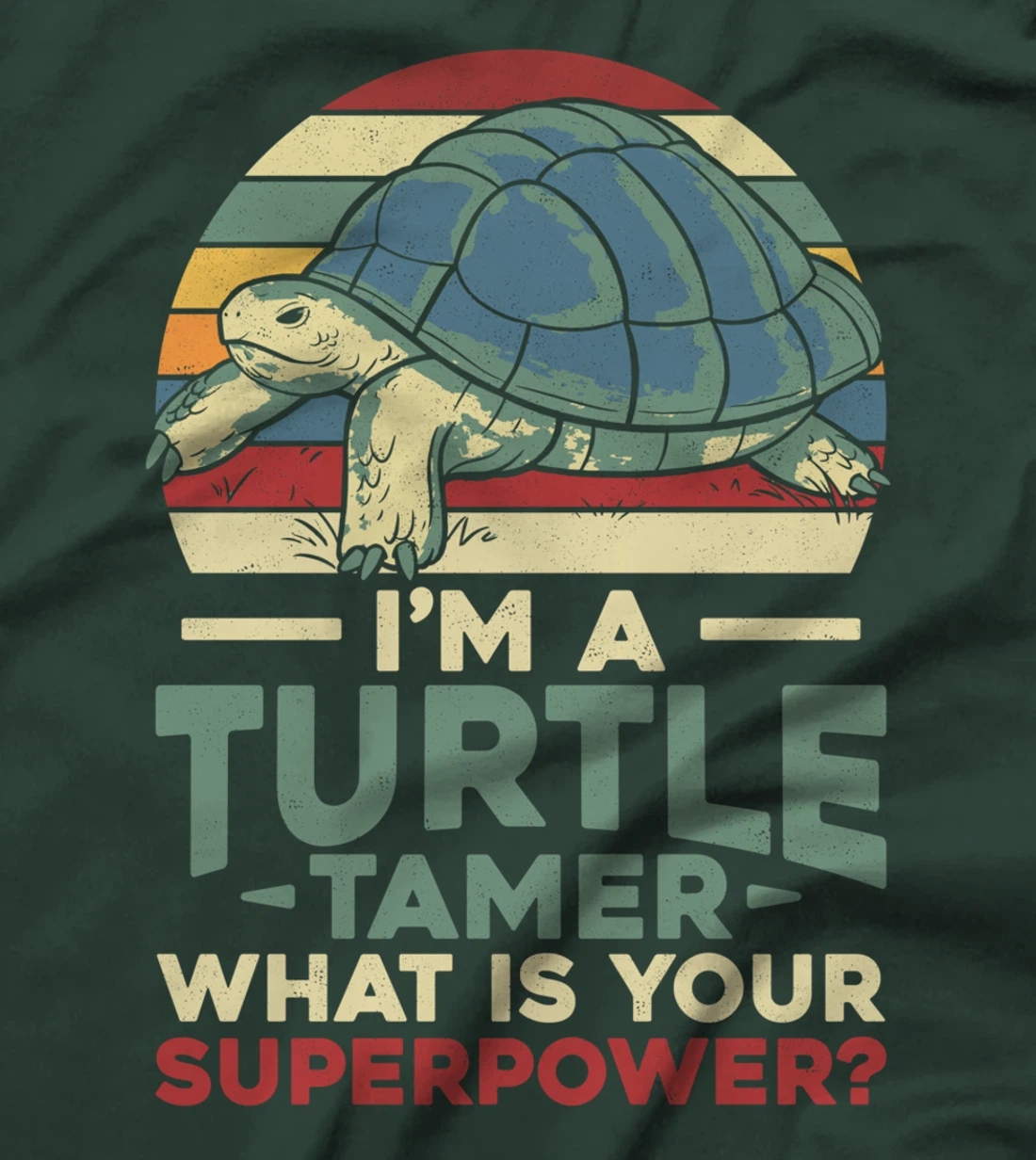 Sea Turtle Tortoise Retro Vintage I'm A Turtle Tamer What Is T-Shirt