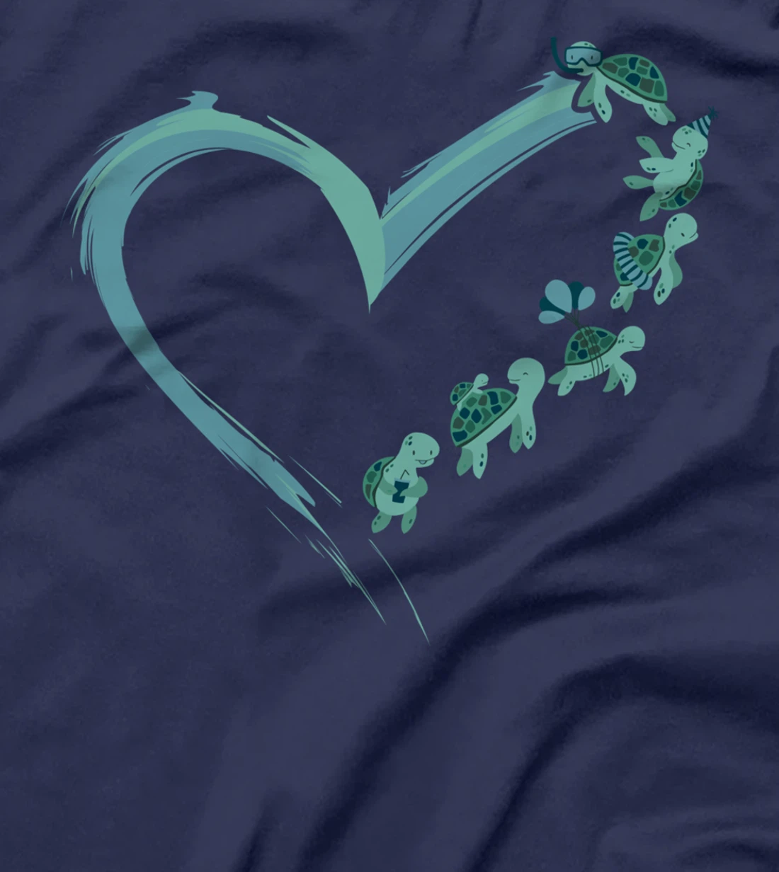 Sea Turtle Tortoise Heart T-Shirt