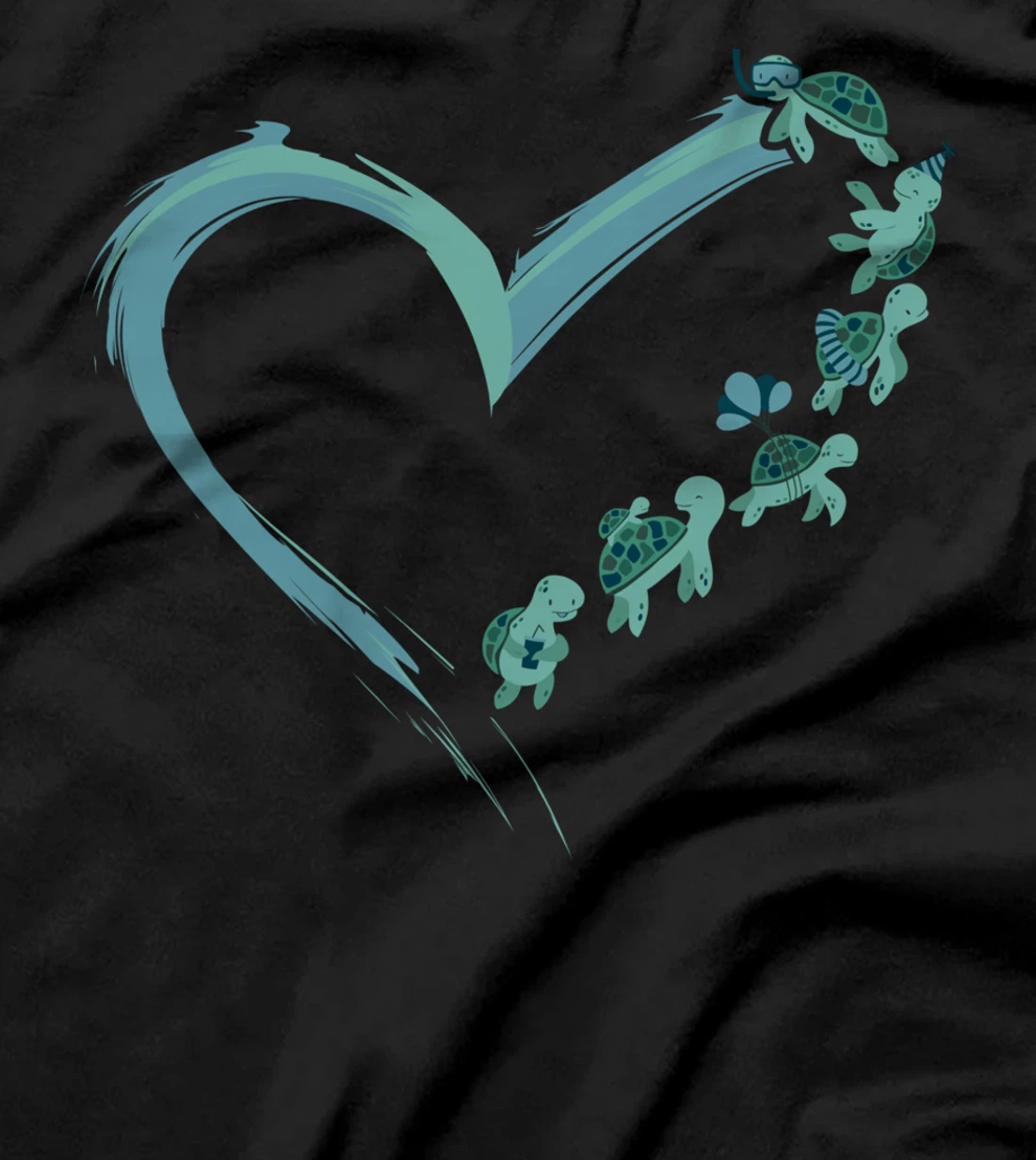 Sea Turtle Tortoise Heart T-Shirt