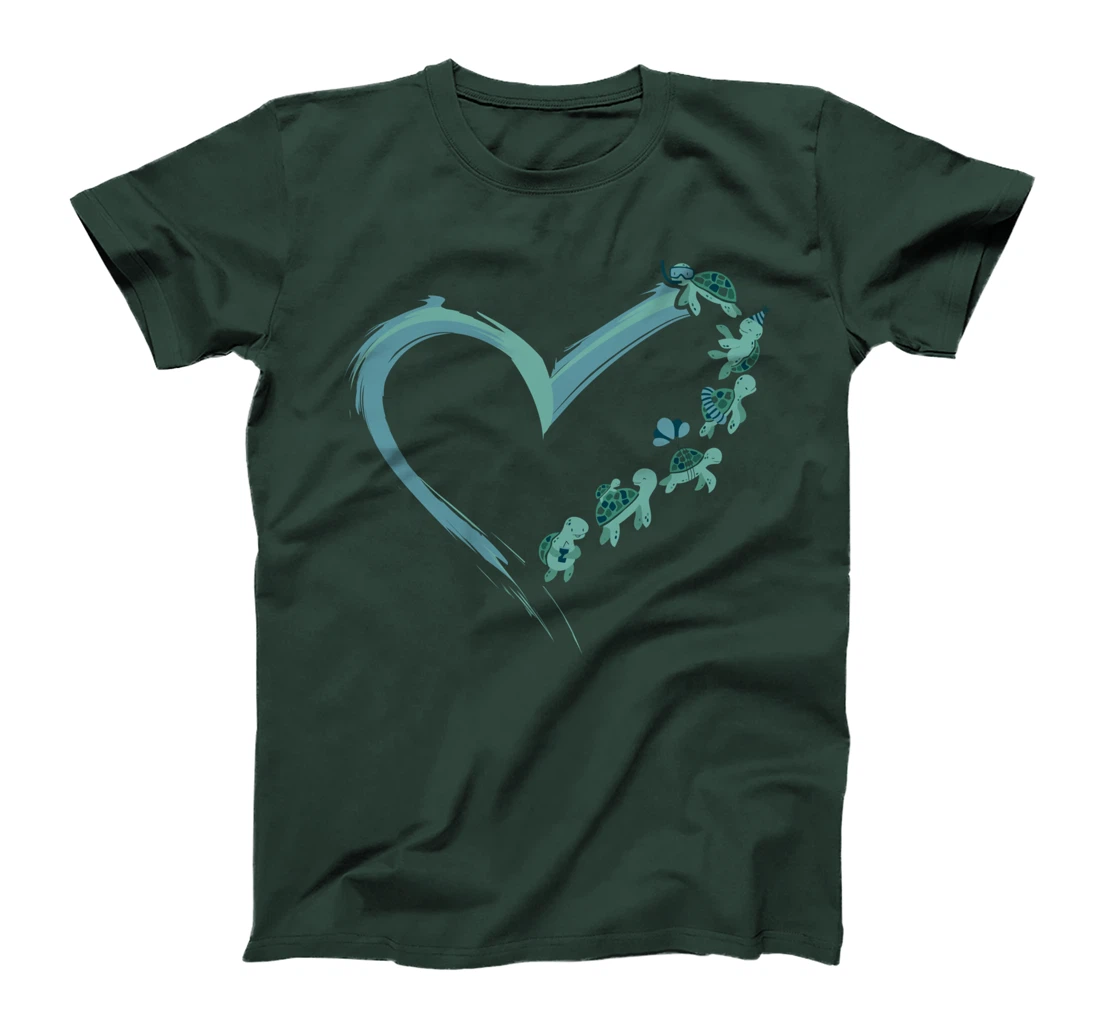 Sea Turtle Tortoise Heart T-Shirt