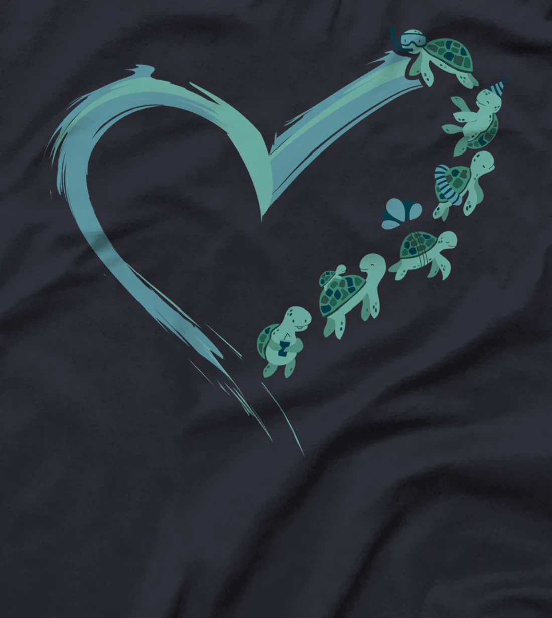 Sea Turtle Tortoise Heart T-Shirt