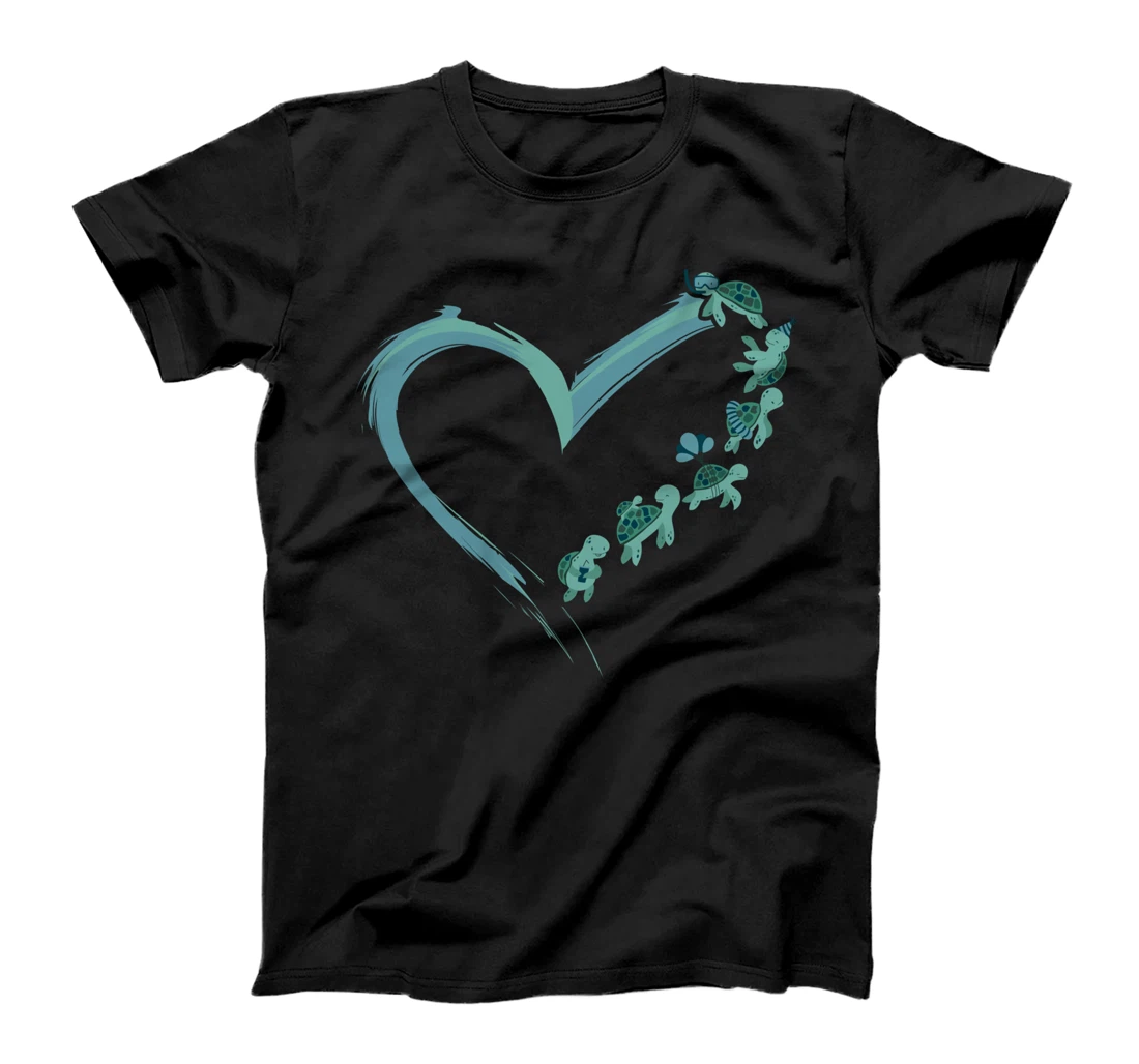Sea Turtle Tortoise Heart T-Shirt