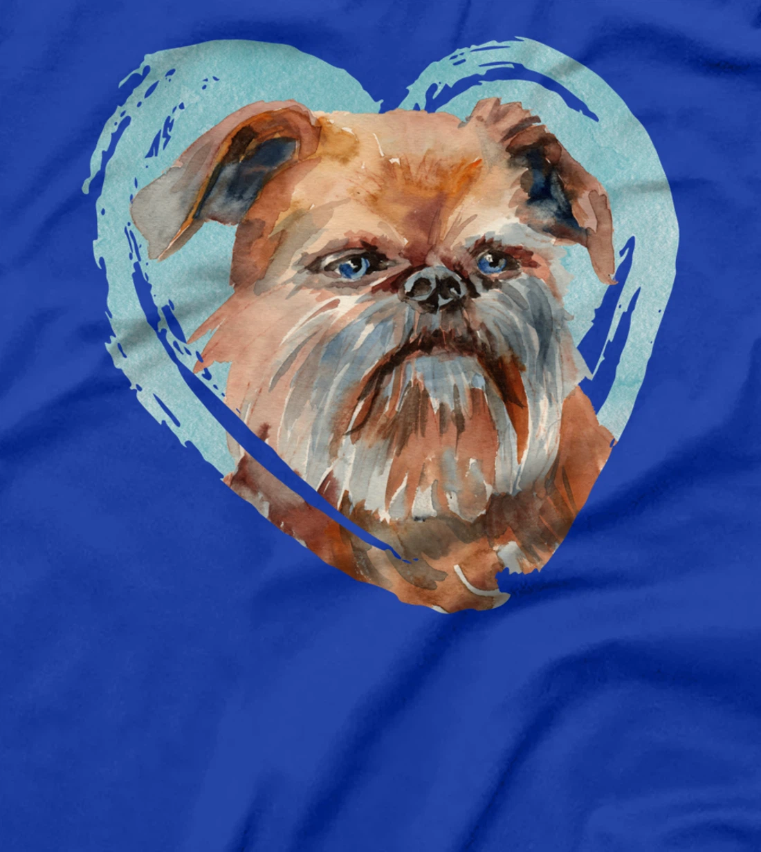 Brussels Griffon Portrait - Watercolor Dog Graphic T-Shirt