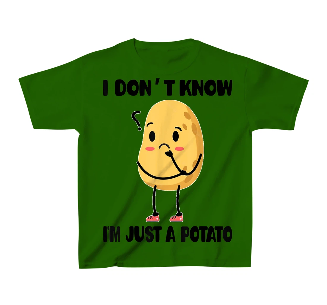Cute Kawaii Potatoes I Don't Know I'm Just a Potato T-Shirt, Kid T-Shirt and Women T-Shirt