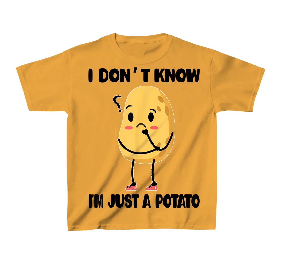 Cute Kawaii Potatoes I Don't Know I'm Just a Potato T-Shirt, Kid T-Shirt and Women T-Shirt