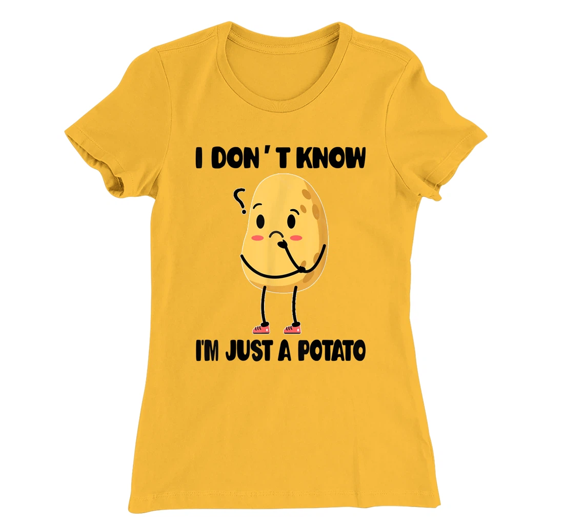 Cute Kawaii Potatoes I Don't Know I'm Just a Potato T-Shirt, Kid T-Shirt and Women T-Shirt