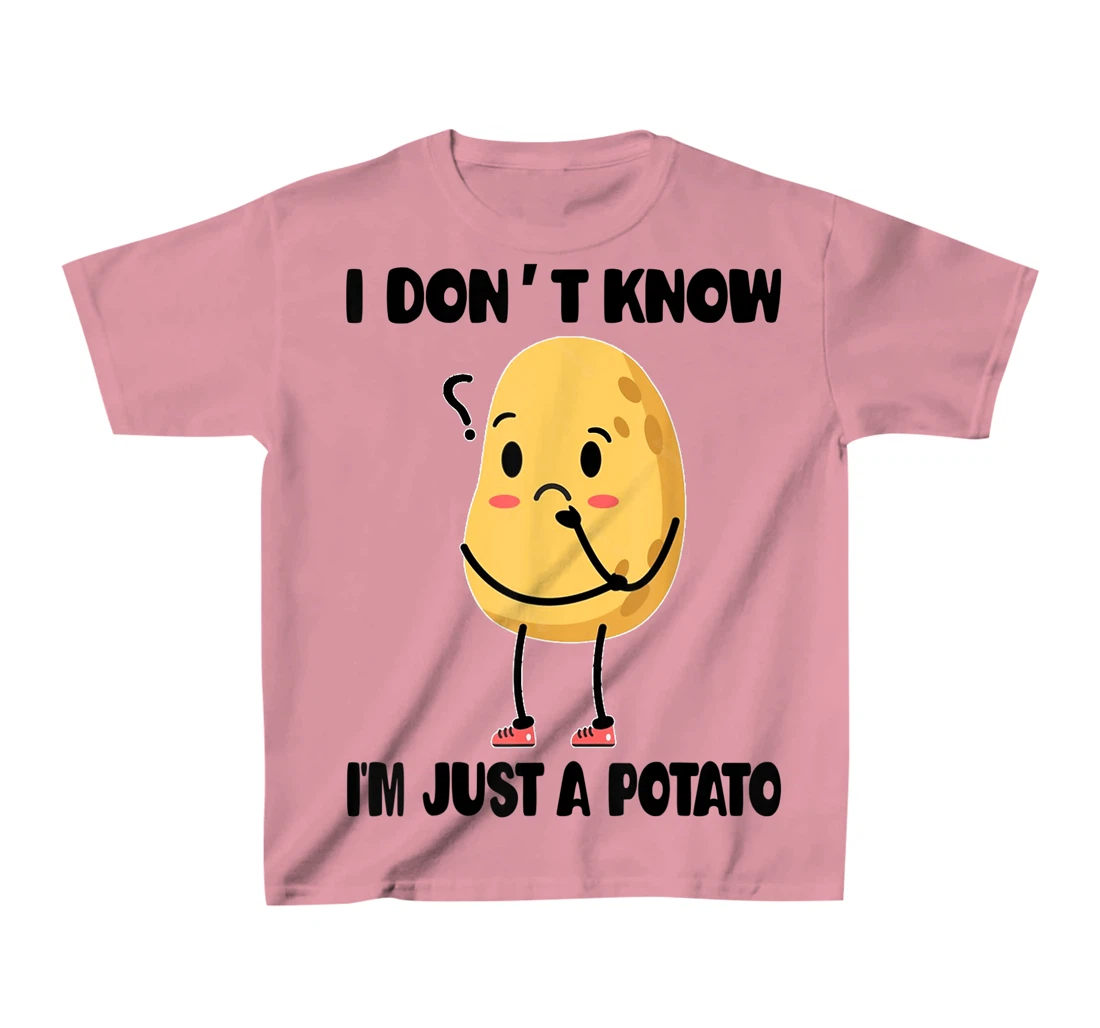 Cute Kawaii Potatoes I Don't Know I'm Just a Potato T-Shirt, Kid T-Shirt and Women T-Shirt