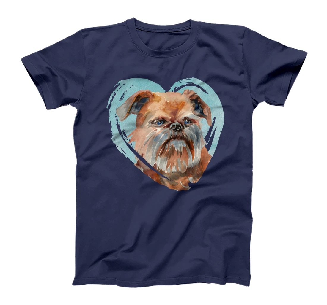 Brussels Griffon Portrait - Watercolor Dog Graphic T-Shirt
