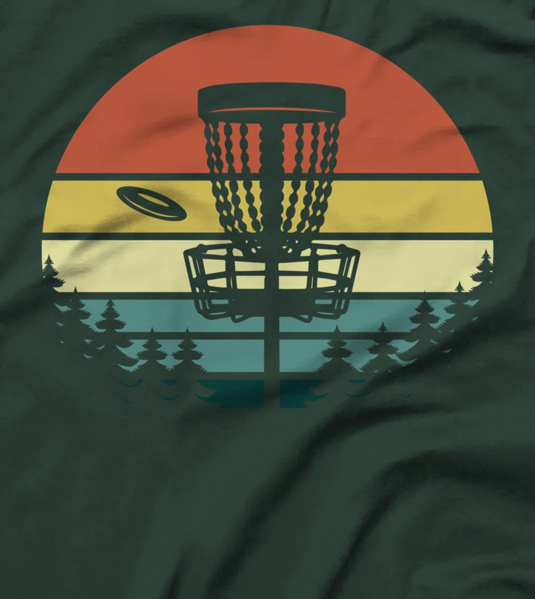 Disc Golf Retro Vintage Sunset T-Shirt