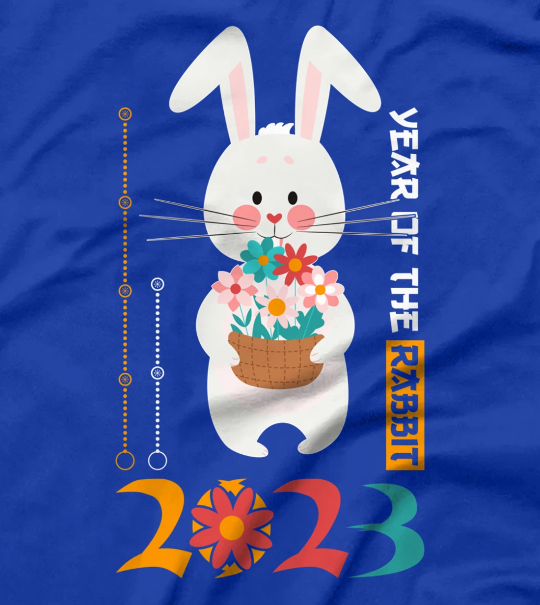 New Years Of The Rabbit 2023 Kawaii Flowers Bloom T-Shirt