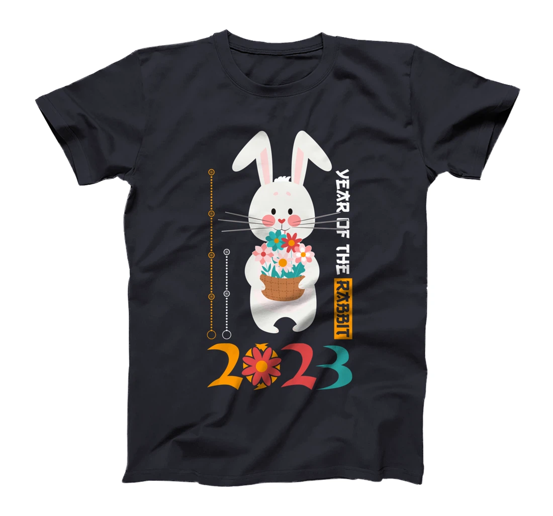 New Years Of The Rabbit 2023 Kawaii Flowers Bloom T-Shirt