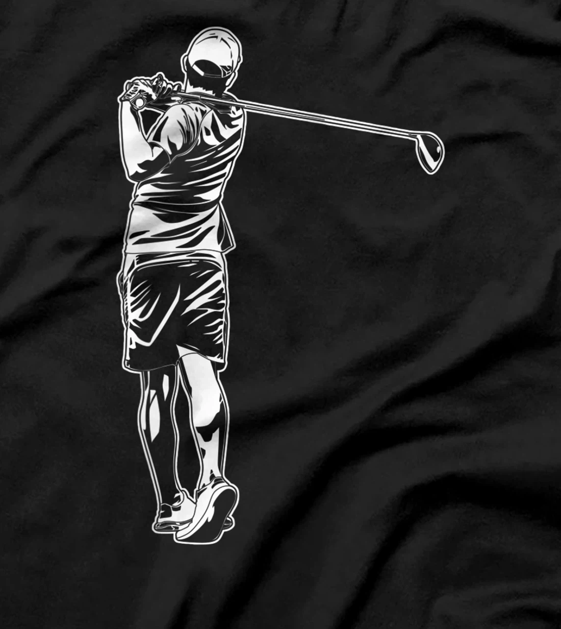 Golf Player Stroke Playing Golf Club Design Golfer Golfing T-Shirt, Kid T-Shirt and Women T-Shirt
