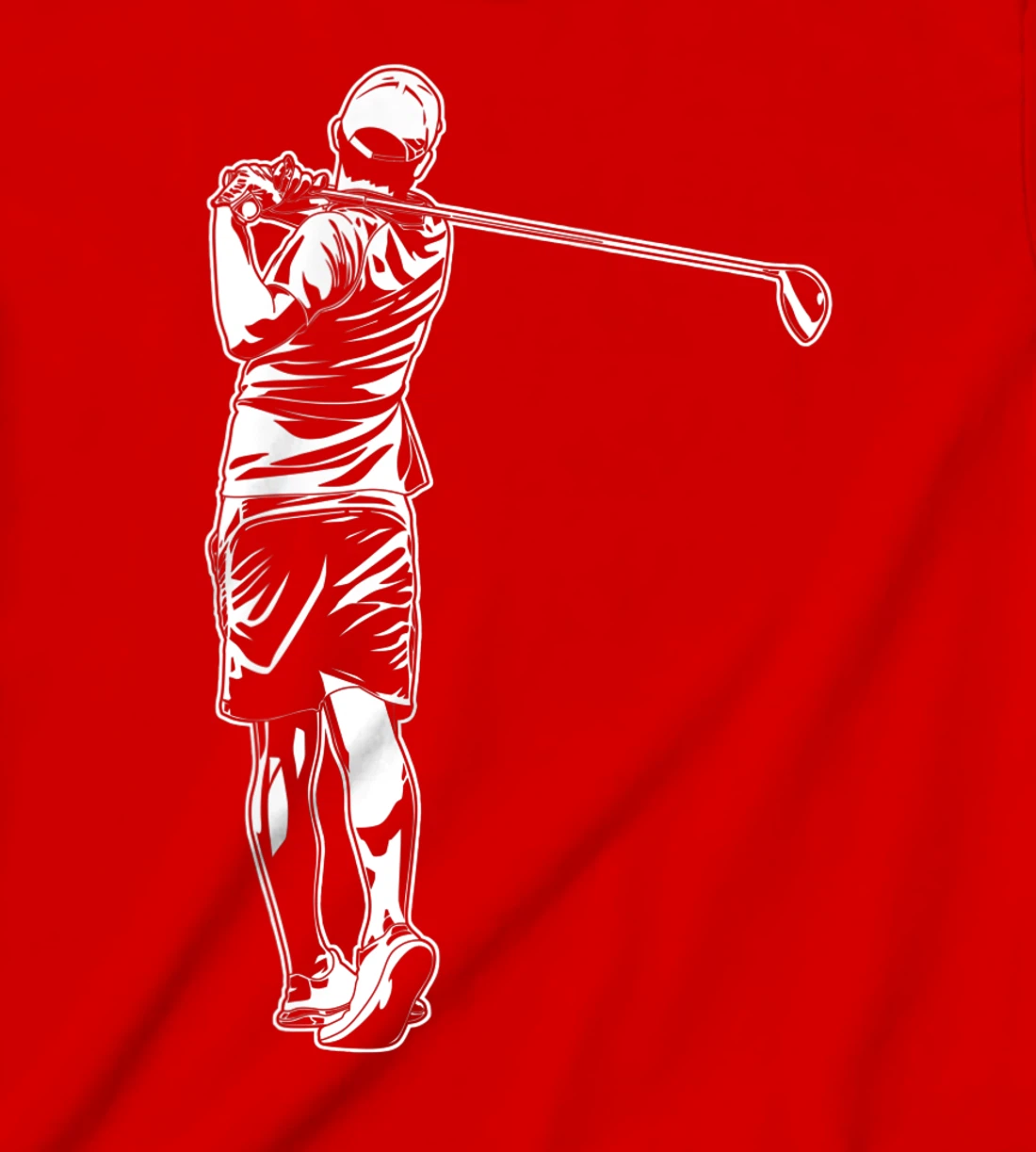 Golf Player Stroke Playing Golf Club Design Golfer Golfing T-Shirt, Kid T-Shirt and Women T-Shirt