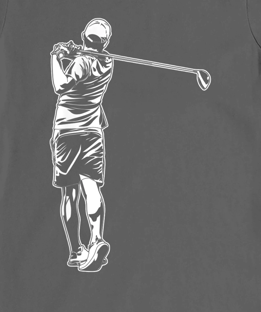 Golf Player Stroke Playing Golf Club Design Golfer Golfing T-Shirt, Kid T-Shirt and Women T-Shirt