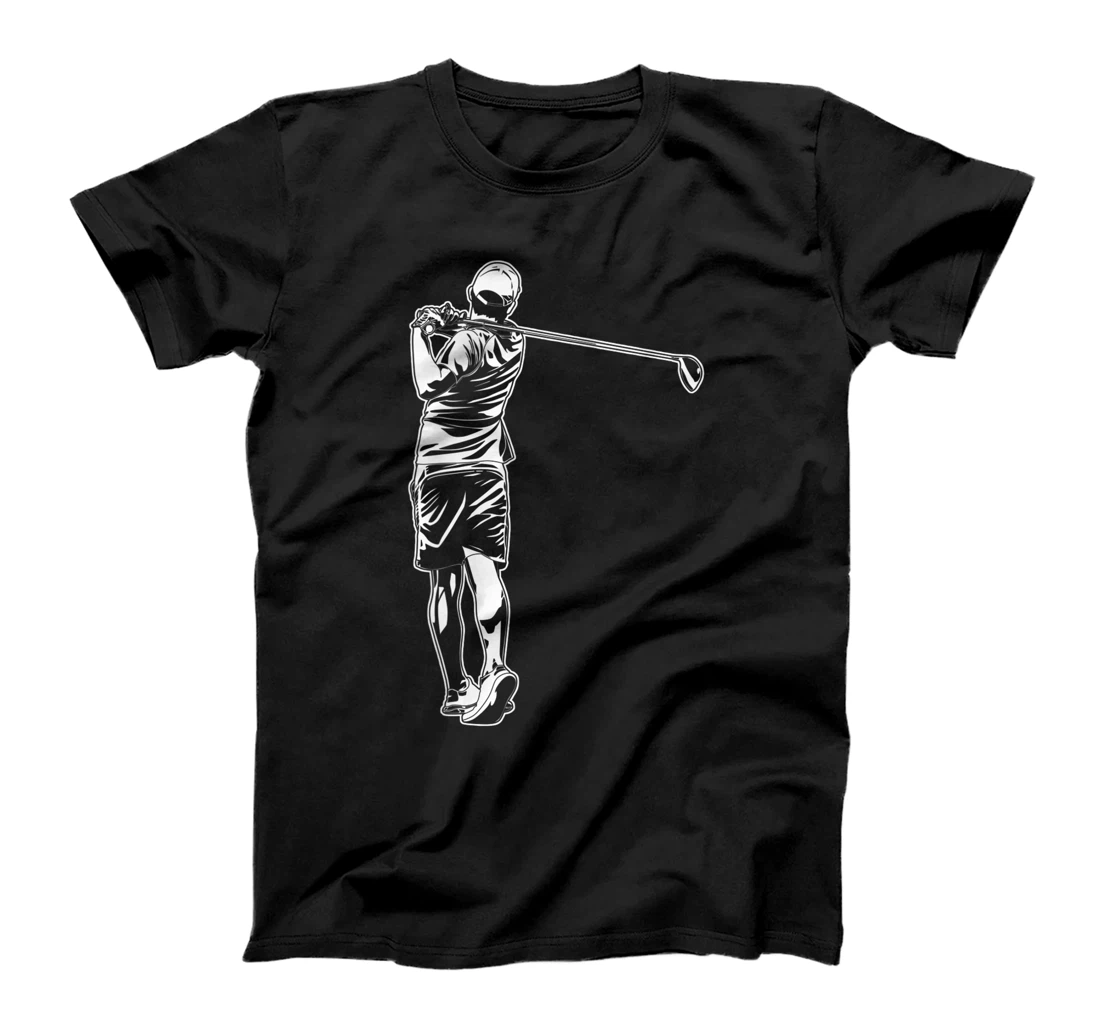 Golf Player Stroke Playing Golf Club Design Golfer Golfing T-Shirt, Kid T-Shirt and Women T-Shirt