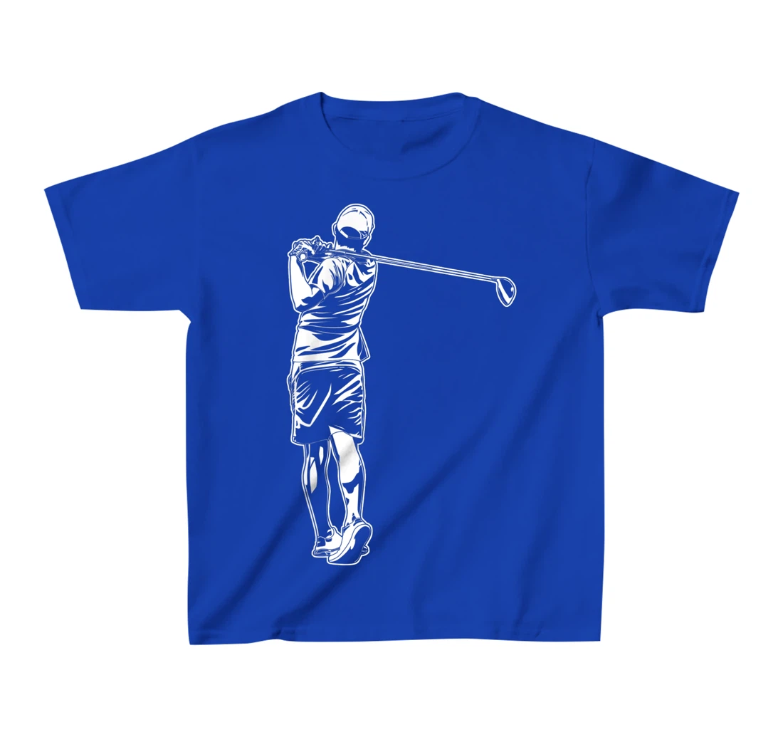 Golf Player Stroke Playing Golf Club Design Golfer Golfing T-Shirt, Kid T-Shirt and Women T-Shirt
