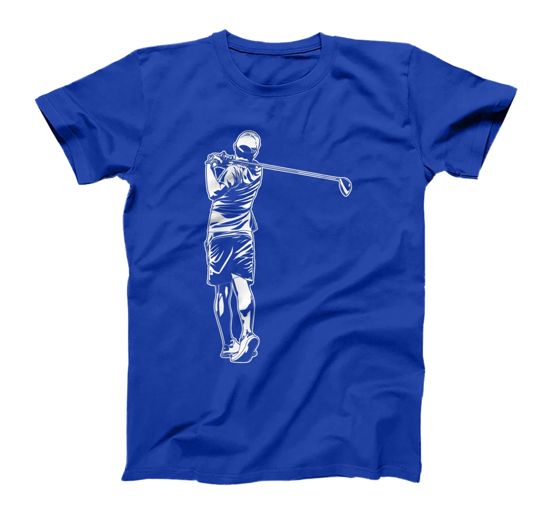 Golf Player Stroke Playing Golf Club Design Golfer Golfing T-Shirt, Kid T-Shirt and Women T-Shirt
