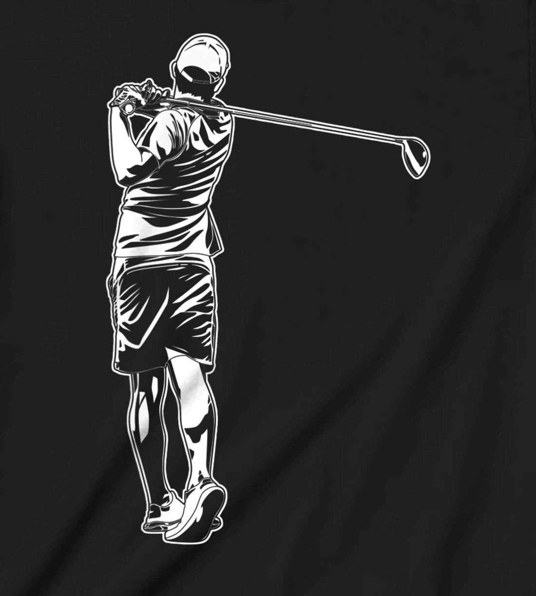 Golf Player Stroke Playing Golf Club Design Golfer Golfing T-Shirt, Kid T-Shirt and Women T-Shirt