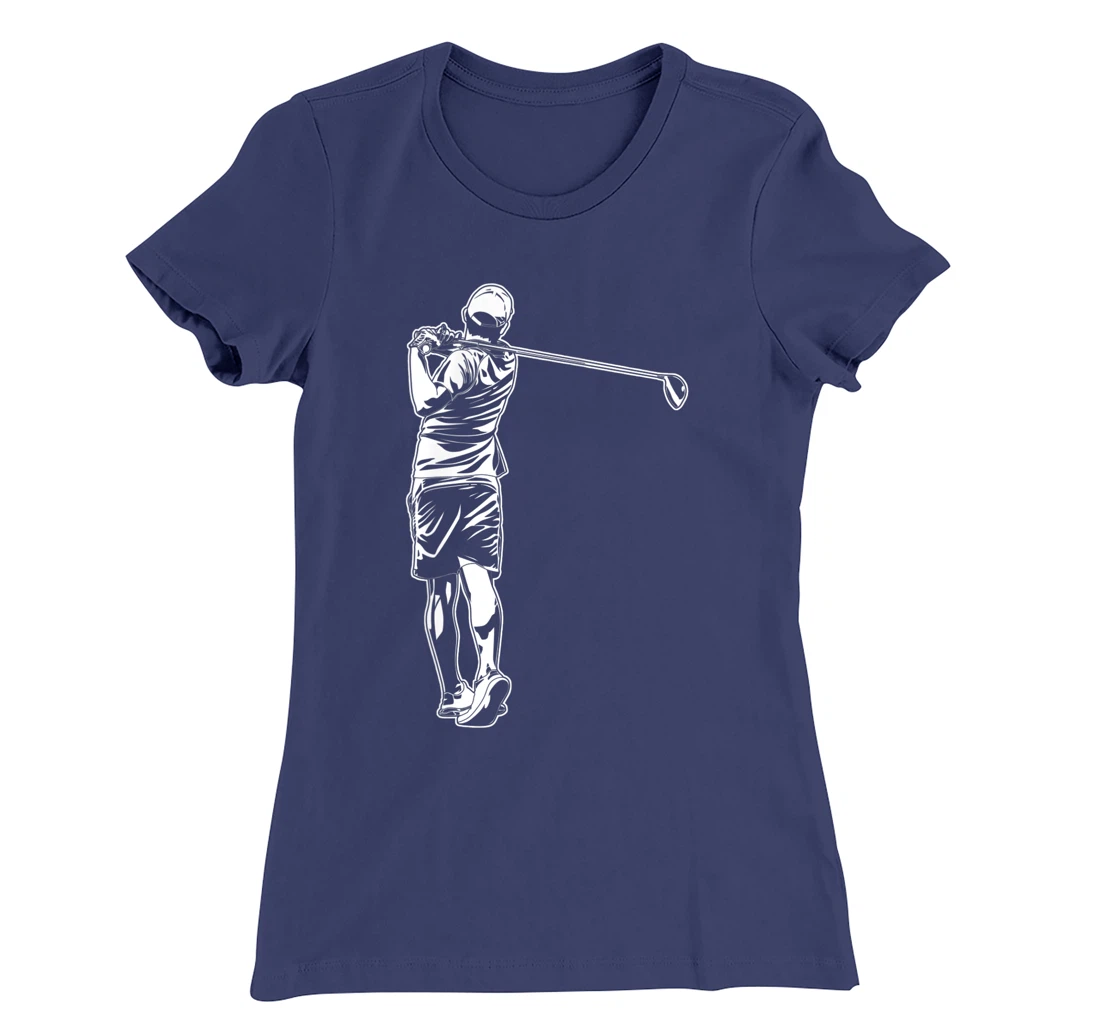 Golf Player Stroke Playing Golf Club Design Golfer Golfing T-Shirt, Kid T-Shirt and Women T-Shirt
