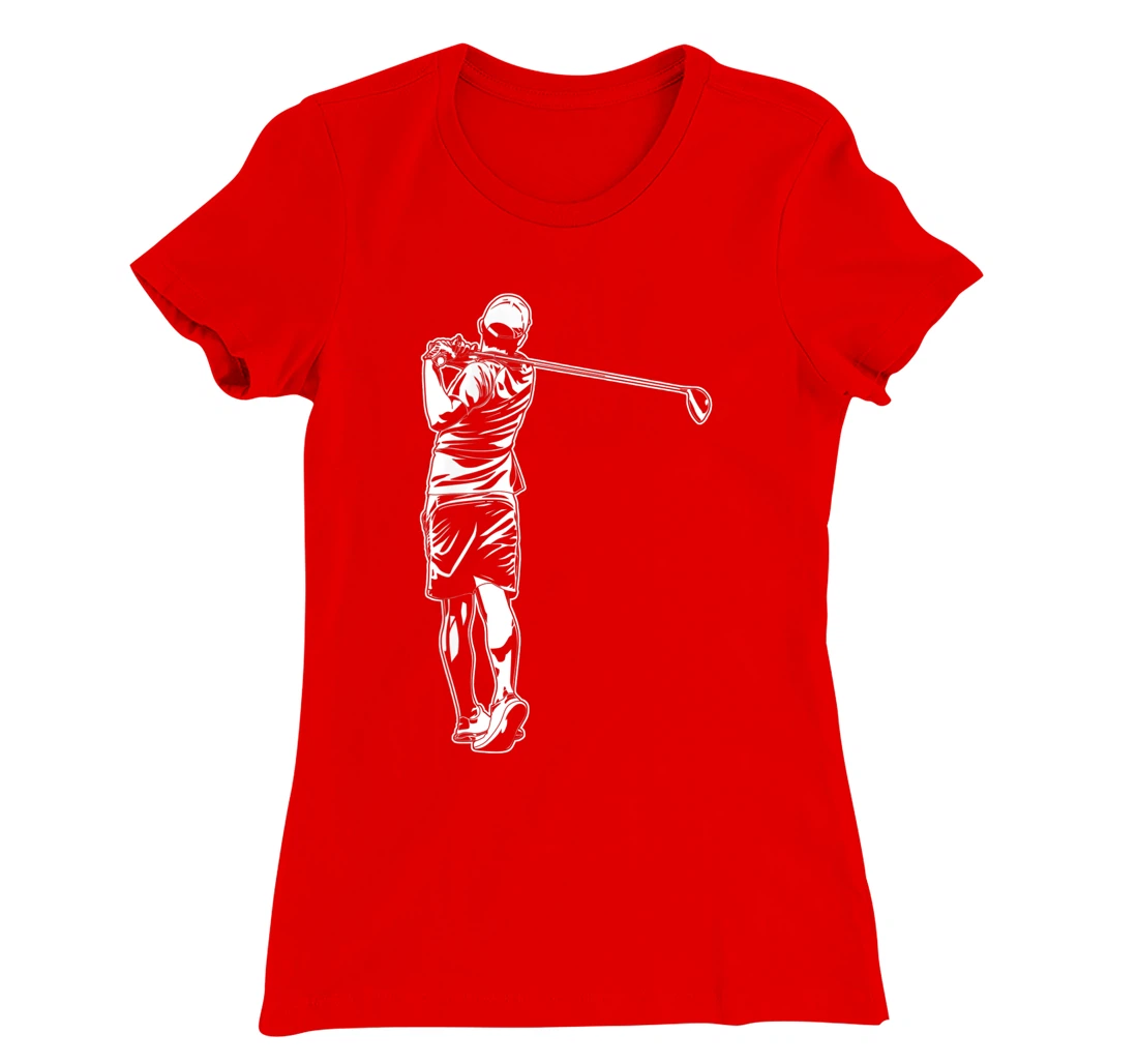 Golf Player Stroke Playing Golf Club Design Golfer Golfing T-Shirt, Kid T-Shirt and Women T-Shirt