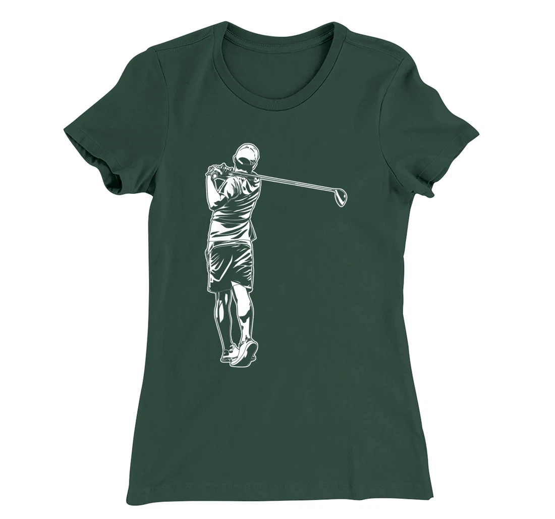 Golf Player Stroke Playing Golf Club Design Golfer Golfing T-Shirt, Kid T-Shirt and Women T-Shirt