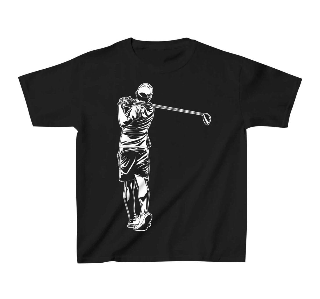 Golf Player Stroke Playing Golf Club Design Golfer Golfing T-Shirt, Kid T-Shirt and Women T-Shirt
