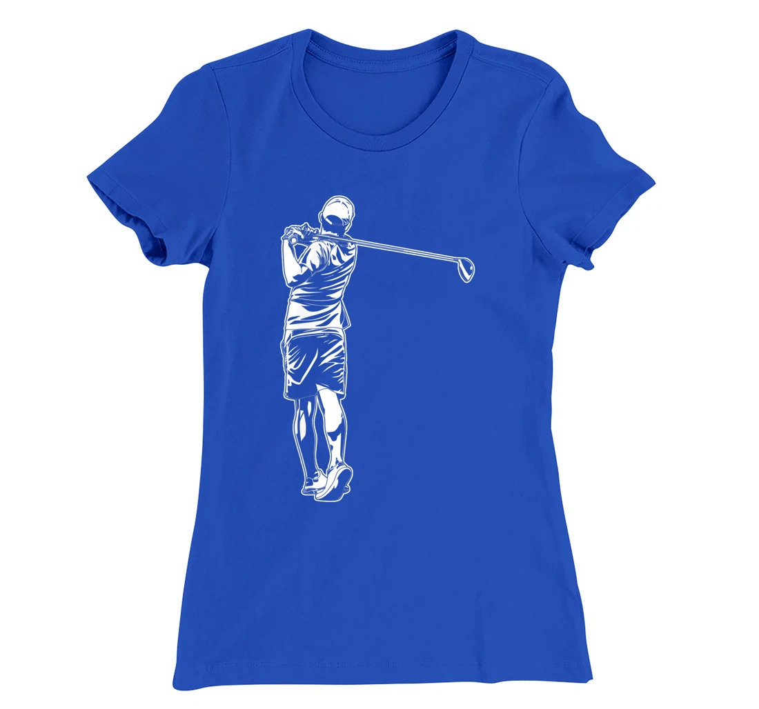 Golf Player Stroke Playing Golf Club Design Golfer Golfing T-Shirt, Kid T-Shirt and Women T-Shirt