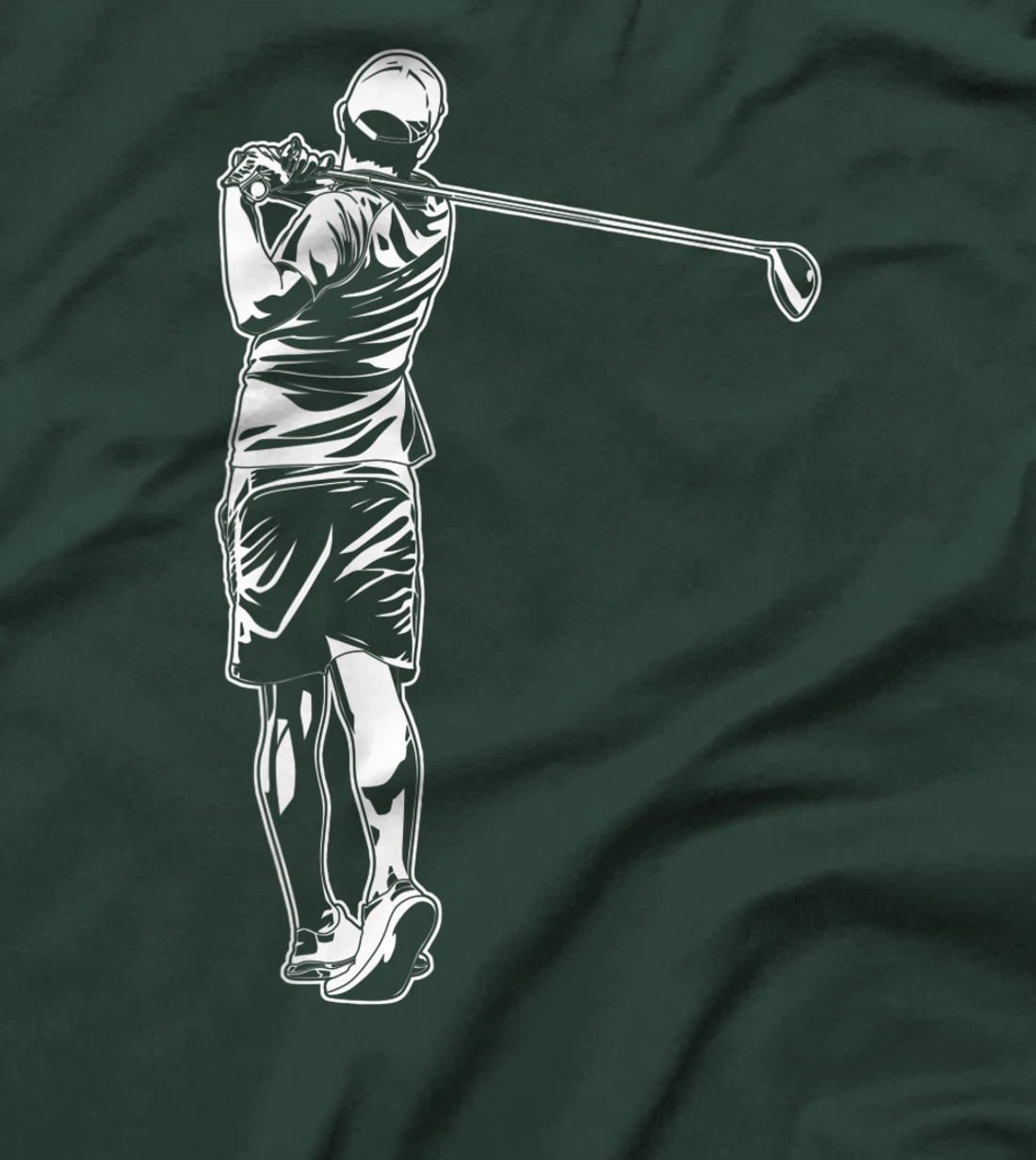 Golf Player Stroke Playing Golf Club Design Golfer Golfing T-Shirt, Kid T-Shirt and Women T-Shirt